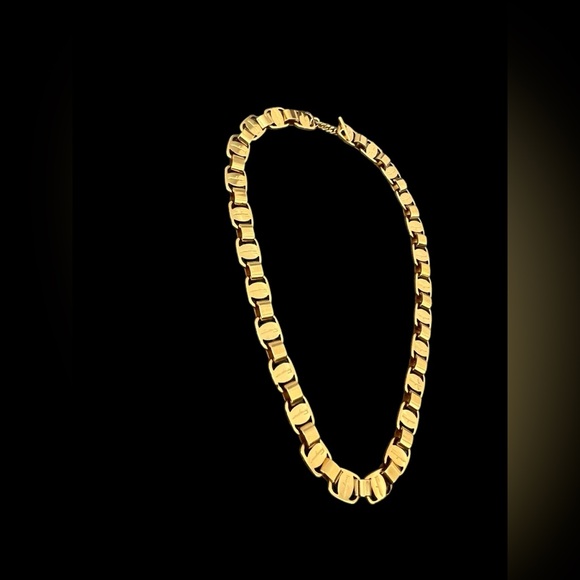 SALVATORE FERRAGAMO Vintage Gold Plated Vara Necklace - Picture 5 of 14